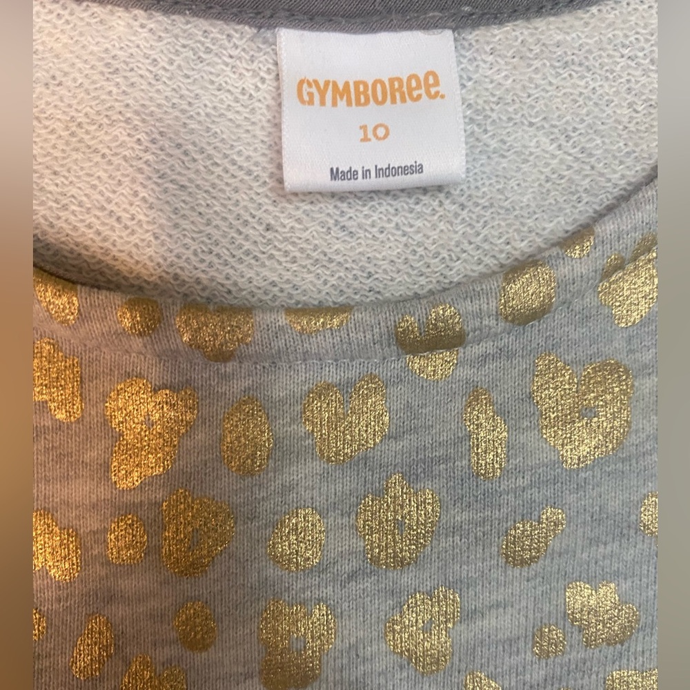 Gymboree Sparkly Fold Cheetah Print Dress With Pockets - Picture 2 of 3